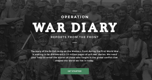 World War I Unit war&nbsp;diaries