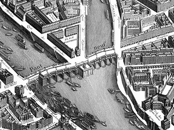Paris history: The construction of the Pont&nbsp;Neuf.
