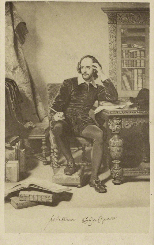 William Shakespeare after John Faed albumen carte-de-visite, 1864 or before 3 5/8 in. x 2 1/4 in. (92 mm x 58 mm) image size Given by Algernon Graves, 1916 NPG Ax39783